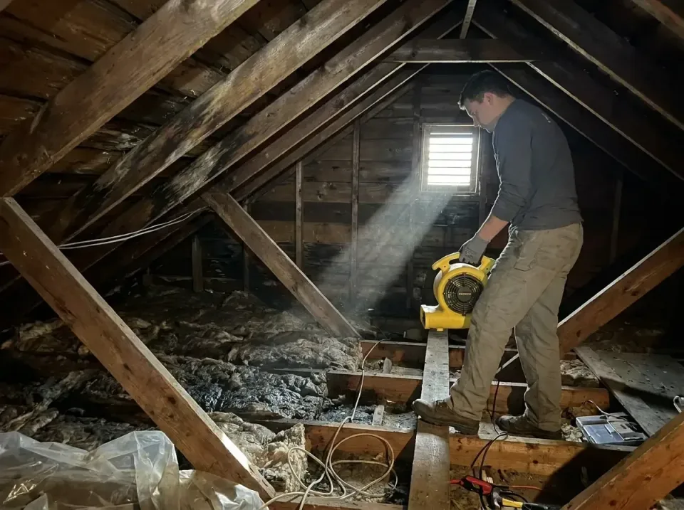 attic-water-damage-drying-proc-007 — frequently asked questions, Emergency Water Extraction & 24/7 Flood Response in St. Cha…